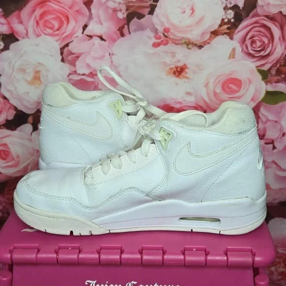 Nike Air Flight Mens Sneakers size 7 triple white like new - Picture 5 of 8